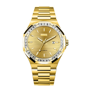 OEM ODM Custom Logo 42MM Gold Stainless Steel Men's Automatic <b>Watch</b> Miyota 8215 <b>Mechanical</b> Movement 50M Waterproof Wrist <b>Watch</b> - Product Image 1