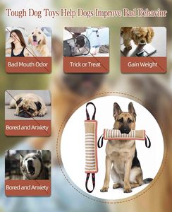 Köpek sert jüt Bite yastık römorkör oyuncak dayanıklı eğitim ekipmanları yavru köpekler büyük ve küçük köpekler için interaktif çiğneme oyuncağı