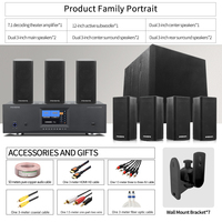 Système de son home cinéma satellite 7.1 DTS Mini avec amplificateur de décodage numérique HD BT et système de haut-parleurs surround combinés
