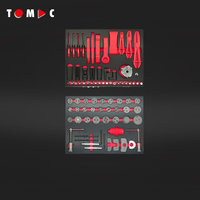 TOMAC Armoire à outils mobile professionnelle à 8 tiroirs avec ensemble d'outils à main 410 pièces-Solution durable pour garage et atelier