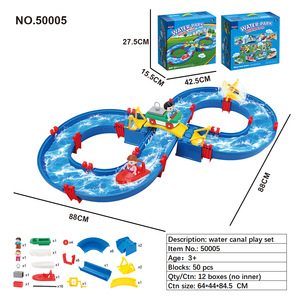 ของเล่นประกอบรางน้ำ DIY, ชุดของเล่นน้ำกลางแจ้งสำหรับฤดูร้อน, สวนน้ำชายหาด, ชุดเล่นน้ำแบบอินเทอร์แอคทีฟ - Product Image 5