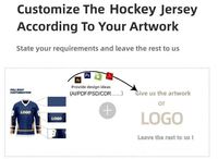 Maillot de hockey personnalisé avec logo d'équipe, tissu polyester extensible, maillot de hockey sur glace pour jeunes, entraînement quotidien