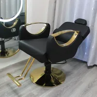 Yayou Meilleure vente Fauteuil de coiffure inclinable à 175 degrés, style incliné, avec structure en contreplaqué, base chromée et repose-pieds en acier