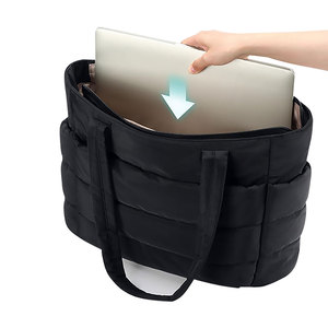 Elegante <span class=keywords><strong>Bolso</strong></span> Tote <span class=keywords><strong>de</strong></span> <span class=keywords><strong>Viaje</strong></span> para Mujer, Color Sólido, Poliéster, con Cierre Completo y Bolsillos Organizados, para Trabajo, Escapadas y Vacaciones - Product Image 1