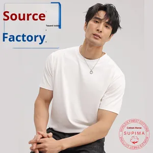 Camiseta blanca fresca de gama alta para hombre 60 unidades {60 unidades para algodón Pima} de manga corta 100% productos cuidadosamente seleccionados Supima - Product Image 3