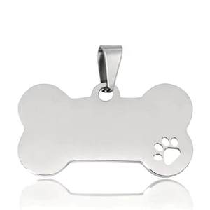 Gegraveerde hondenpenning met gepersonaliseerde logo-kleur, naam, ID, sublimatieprint, roestvrij staal, geluidsdempend, draagbaar, blanco botvormig, voor puppy's en honden - Product Image 5