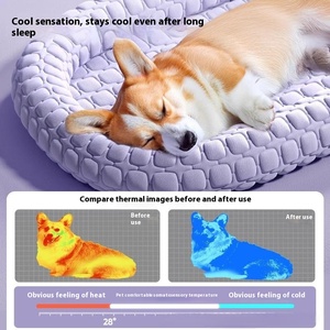 Cama Moderna para Perros, de Tela Suave, para Todas las Estaciones, con Tapete Refrescante de Verano, para Perros Pequeños y Medianos, Bichón, Teddy - Product Image 3