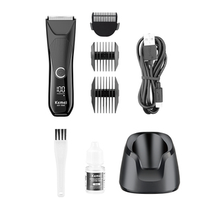 Tondeuse électrique pour poils du pubis <span class=keywords><strong>KEMEI</strong></span> Km-1848 pour hommes et femmes, <span class=keywords><strong>600</strong></span> mAh, étanche IPX7, utilisation humide et sèche, rechargeable, avec base - Product Image 3