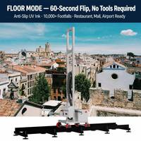 Imprimante UV 3D murale/sol 2-en-1 1600 mm avec mode de rotation en 60 secondes pour utilisation multi-surfaces intérieure/extérieure