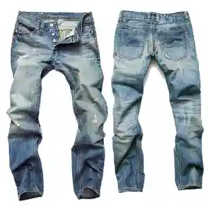Pantalones Vaqueros con Logotipo Personalizado, Pantalones Vaqueros Elásticos para Hombre, Corte Ajustado, Recto, Formal de Negocios, Casual para Hombre 2023 - Product Image 1