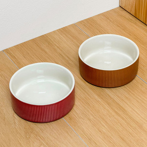 Comedero de Cerámica para Mascotas, Diseño Clásico Creativo, Redondeado, Antideslizante, Impermeable IPX5, Ecológico, para Perros, Gatos y Conejos - Product Image 3