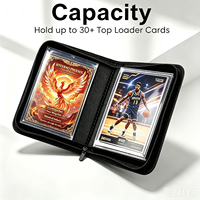 Porte-cartes en cuir PU avec logo embossé personnalisé, une poche, compatible avec Toploader, album de collection de cartes à collectionner coloré