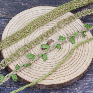 Feuille Artificielle Mariage Garden Party Emballage Cadeau Décoration Feuille Verte Chanvre <span class=keywords><strong>Jute</strong></span> Toile De <span class=keywords><strong>Jute</strong></span> Corde Ficelle Cordon Ruban - Product Image 2