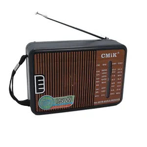 Cmik mk-607B chine en plastique en bois à ondes courtes à longue portée de vieux vintage d'autres am/fm/sw1-2 4 bande rétro maison portable radio