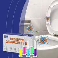 FISHLEANO Gel désodorisant pour salle de bain, éliminateur d'odeurs et nettoyant parfumé pour toilettes, agent détartrant et parfumant pour WC domestique
