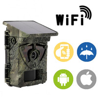 Caméra de chasse étanche 60MP 8K avec vision nocturne infrarouge, caméra de suivi solaire avec objectif grand angle pour la faune