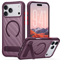 Coque translucide pour iPhone 18 17 16 15 Pro Max, motif vague diagonale 2026, dos texturé, fine, antidérapante avec support anneau