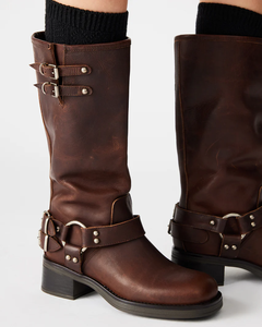 PU Leder Damen stiefel Kniehohe Stiefel mit Block absätzen Elegante bequeme lange Stiefel für Damen - Product Image 2