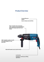 Marteau perforateur rotatif industriel SDS-plus GBH 2-28 D 850W électrique, trois fonctions en un : martelage, démolition, percussion 3.2J
