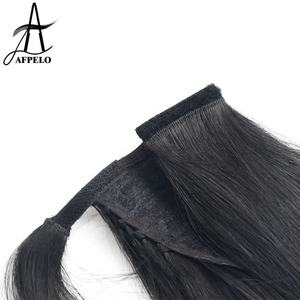 ผมตรงหางม้าต่อผมสีดำแบบผูกเชือกสำหรับผู้หญิงผมต่อหางม้าแบบยาว - Product Image 3