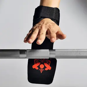 Custom WeightLifting Gym Cowhide RealLeather Wrist Support Fitness Non-slip Hand Grips Pad Palm Protectors