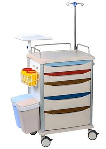 High Quality Mainstream Multifunctional Mobile Nursing <strong>Cart</strong> TPR Wheels Ball Bearing Track for Drug Delivery Anesthesia <strong>Carts</strong> - Product Image 3