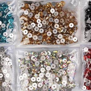 เครื่องประดับคริสตัลหลากสี DIY, คริสตัลไรน์สโตน, หัวเจาะรูกลาง, หัวเจาะก้นแบน, กระดุม, อุปกรณ์เสริมรูกลางทรงกลม - Product Image 2