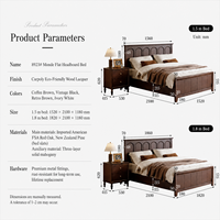 Modernes Roman-Holiday-Stil FSA Roteiche Neuseeland-Kiefer Massivholz Bogenförmiges Bettgestell Doppelbett Softbett