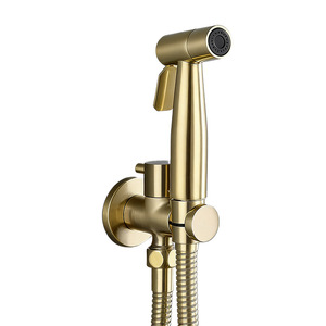 Austenite Bidet Faucet Brushed Gold Stainless Steel Single Hole Multi Function With All Copper Valve Core - Product Image 1