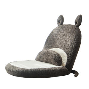 Fauteuil de sol Chicbean Lazy Sofa avec dossier et rembourrage en mousse, gris foncé et rose, pour adultes, style japonais - Product Image 3