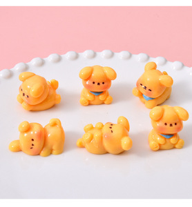 Mignon chiot <span class=keywords><strong>Golden</strong></span> <span class=keywords><strong>Retriever</strong></span> <span class=keywords><strong>miniature</strong></span>, accessoires de bijoux DIY, décoration de maison de poupée, ornements de voiture de bureau, accessoires de colle crème - Product Image 5