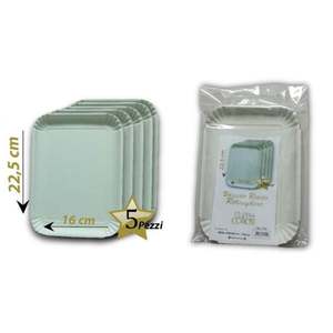 Vassoio da portata bianco dimensioni 22,5x16 CF.4 pezzi. - Product Image 1