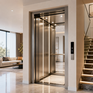 Ascenseur domestique pour 2 étages - Montes-escaliers compacts, ascenseur intelligent pour l'intérieur et l'extérieur avec moteur à traction - Product Image 1