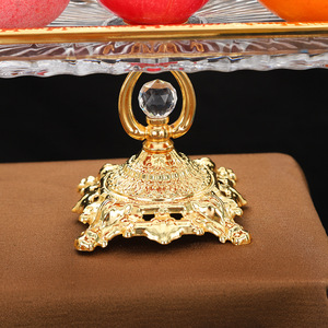 <span class=keywords><strong>Assiette</strong></span> à fruits rétro de luxe en <span class=keywords><strong>verre</strong></span> sur pied avec base, pour fruits secs, gâteaux, desserts et collations, usage domestique - Product Image 4