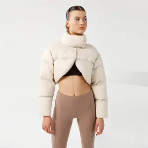 เสื้อแจ็คเก็ตแขนยาวคอปกสำหรับผู้หญิง,เสื้อโค้ทแบบครอปเสื้อโค้ทแขนยาวสไตล์ Ins ดีไซน์อบอุ่นปี2021