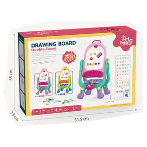 <span class=keywords><strong>Pizarra</strong></span> Educativa de Doble Cara para Niños, <span class=keywords><strong>Pizarra</strong></span> para Dibujar y Escribir, <span class=keywords><strong>Pizarra</strong></span> Giratoria - Product Image 3