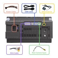 Autoradio universel avec écran IPS 7 pouces, processeur 4+4 cœurs, GPS, amplificateur, Carplay, Android Auto, lecteur DVD
