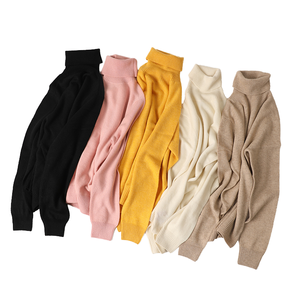 OEM Wholesale High Quality 100% Cashmere Knitted Winter <b>Turtleneck</b> <b>Sweater</b> for Women Warm Casual Front Logo Anti-Pilling Thick - Product Image 1