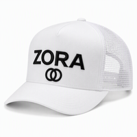 Gorra Trucker 3D Blanca y Negra con Efecto Puff para Hombre y Mujer, Estilo Urbano, Cierre a Presión, Logotipo Personalizado, Venta al Por Mayor