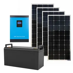 完全なセット3年保証卸売ハイブリッド太陽光発電システムホーム10kwソーラーシステム5kwh 10kwh lifepo4 48v 100ahバッテリー