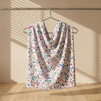 Tissu Popeline de Coton Tissé Léger et Respirant de Qualité Supérieure, Impression Réactive Personnalisée par Sérigraphie Cylindrique Traditionnelle