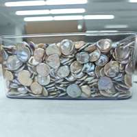 Grandes perles Keshi en forme d'OVNI de couleurs mélangées, à fort lustre, pour la fabrication de bijoux DIY