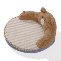 Cama para Mascotas Desmontable con Forma de Gatito, Ecológica y Cálida para Gatos y Perros, Lavable a Máquina con Diseño Animal