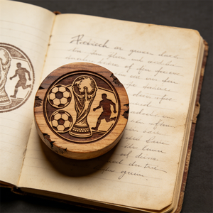 Sello Conmemorativo <span class=keywords><strong>de</strong></span> la Copa <span class=keywords><strong>Mundial</strong></span> <span class=keywords><strong>de</strong></span> Fútbol 2026 con Base <span class=keywords><strong>de</strong></span> Madera, Incrustado con el Logotipo Metálico del Evento y Grabado Láser - Product Image 2