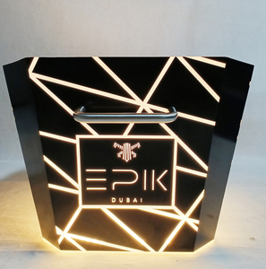 Tùy chỉnh cao cấp 24L Glow chiếu sáng LED ánh sáng Acrylic kim loại năng lượng đồ uống Ice Cooler chủ Ice bồn tắm thùng Bát Vodka Xô đá - Product Image 5