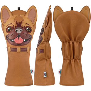 크래프츠맨 골프 애니멀 도그 프렌치 불독 래브라도 기린 PU 가죽 드라이버 커버 클럽 골프 헤드 커버 골프 헤드커버 - Product Image 3