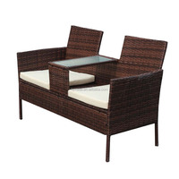 Fauteuil de Patio en osier et rotin, ensemble d'amour d'extérieur, style chinois