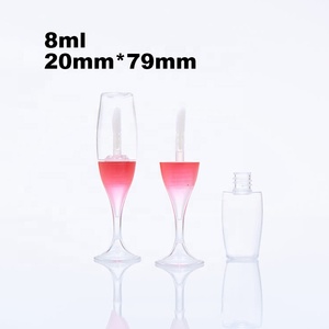 Botol Kemasan Kosmetik Custom Logo, Tabung <span class=keywords><strong>Lip</strong></span> <span class=keywords><strong>Gloss</strong></span> Kosong Bentuk Gelas Anggur Champagne, Transparan 8ml, Wadah <span class=keywords><strong>Lip</strong></span> Oil Liptint - Product Image 2