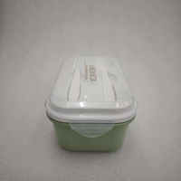 Boîte à lunch écologique sans BPA de 1200 ml avec fourchette et cuillère intégrées, récipient alimentaire à 2 compartiments pour le bureau, l'école et les pique-niques