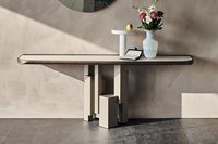 Console de table de luxe au design moderne, table miroir en marbre, meubles de salon